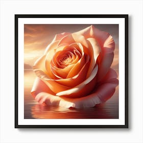 Sunset Rose 2 Art Print