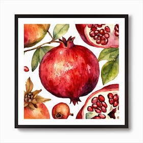 Pomegranate fruit 4 Art Print