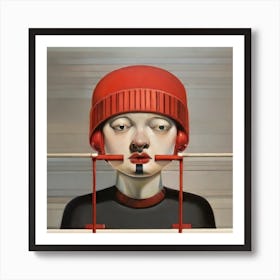 'The Girl With The Red Hat' Art Print