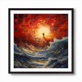 Swirling Seas: Divine Texture Art Print