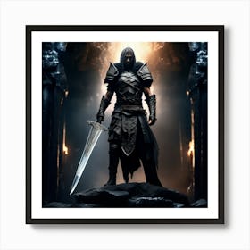 Dark Sword Warrior Art Print