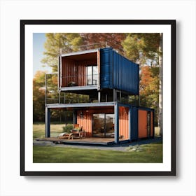 Shipping Container House Art Print