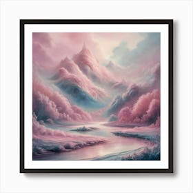 Pink Clouds In The Sky Art Print