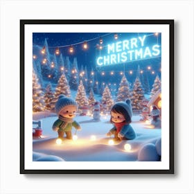 Christmas Scene Art Print