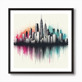 City Skyline 2 Art Print