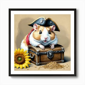 Pirate Hamster 6 Art Print