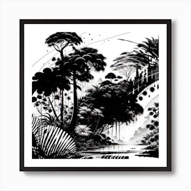 Jungle Landscape Art Print