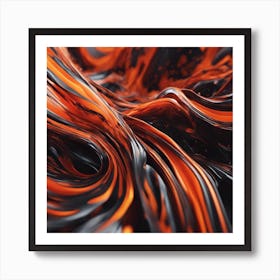 Abstract Swirling Liquid Art Print