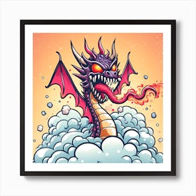 Dragon in Clouds Art Print