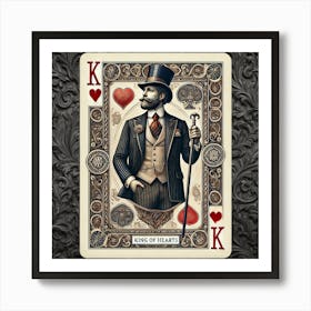 Steampunk King Of Hearts Art Print