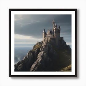 Castle On Top Of A Mountain 1 Art Print