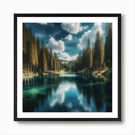 Lake - Lake Stock Videos & Royalty-Free Footage 4 Art Print