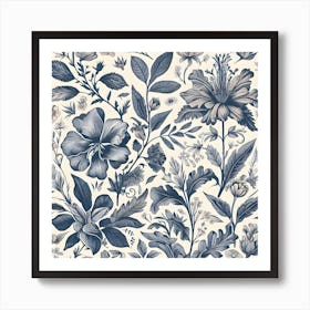 Floral Wallpaper Art Print