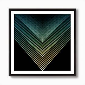 Abstract Colorful Geometric Lines Pattern Background Art Print