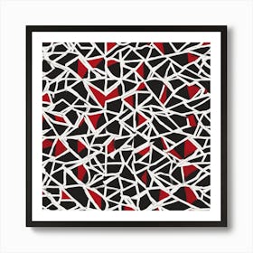 Abstract Black And Red Art Print