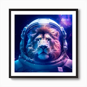 Lion In Space Art Print