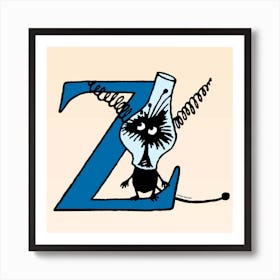 Moomin Collection Alphabet Letter Z Art Print