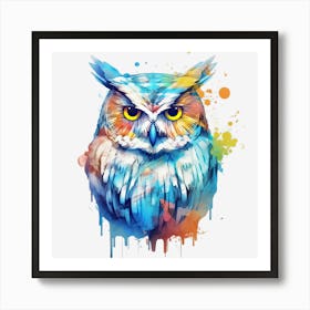 Owl Painting 2 Affiche