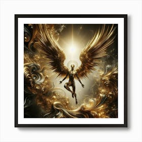 Golden Angel 3 Art Print