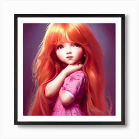 Little Girl With Red Hair Art Print