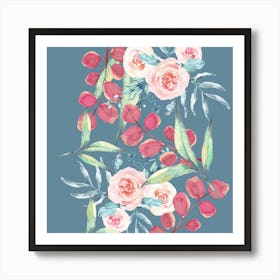 Watercolor Roses Art Print