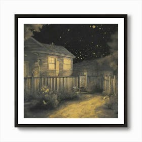 Night In The Yard Art Print