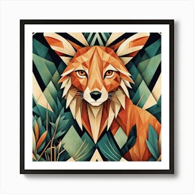 Abstract Fox 2 Art Print