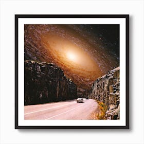 Intergalactic Highway Square Art Print