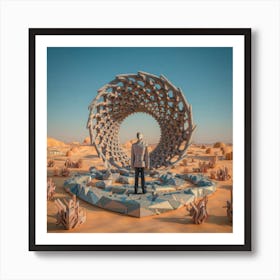 Spiral Structure In The Desert Art Print