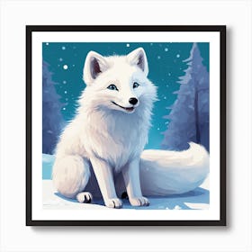 Arctic Fox Art Print