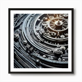 Mechanical Gears And Gears Art Print