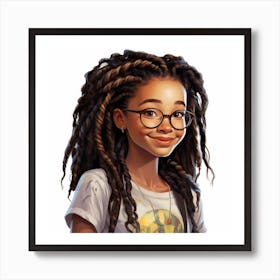 Black Girl With Dreadlocks Art Print