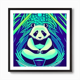 Psychedelic Panda Art Print