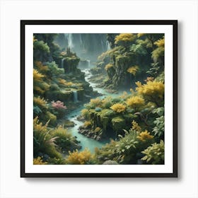 Fantasy Landscape Painting 2 Art Print