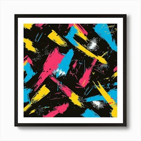 Colorful Strokes (8) Art Print