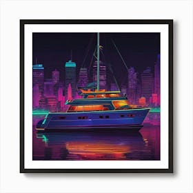 Neon Cityscape Art Print