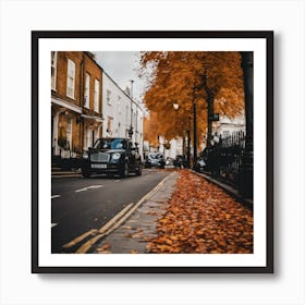 Autumn Leaves In London Art Print