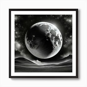 Moon night Art Print