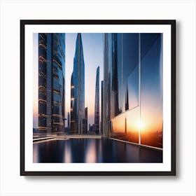 Dubai Skyline Art Print