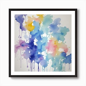 Watercolor Splatters 1 Art Print