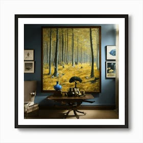 3d Art In Style Ansel Adams Art Print