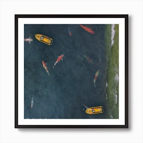 The Koi Circle The Beach Poster