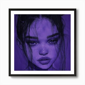 Purple Girl Art Print