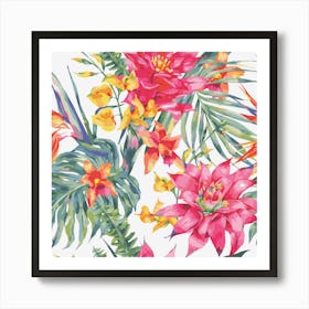 Tropical Flowers Art Print