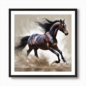 Horse Galloping #4Art Print Poster