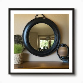 Round Mirror Art Print