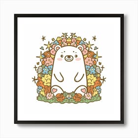 Kawaii Bear Art Print