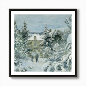 Claude Monet In The Snow 3 Art Print