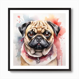 Pug Dog Art Print