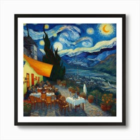 Van Gogh Painted A Cafe Terrace At The Foot Of The Himalayas 2 Art Print